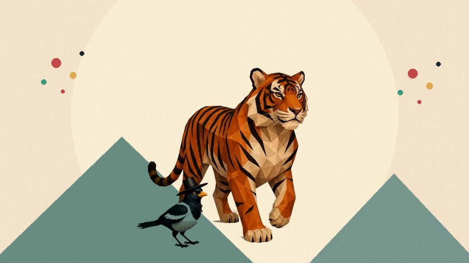 Hangul Sori tiger and magpie